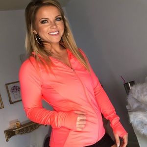 Coral zip up jacket